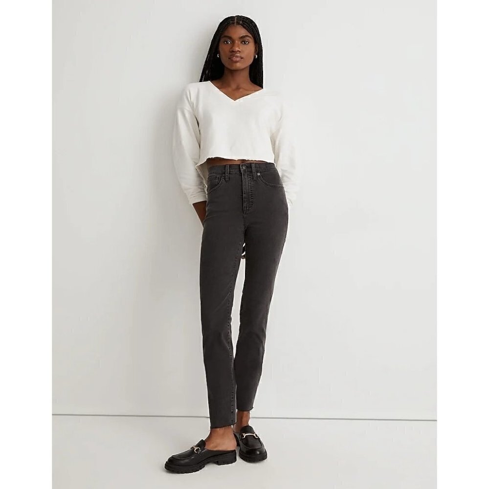 Madewell Stovepipe Jeans Raw-Hem Edition Banberry Wash Womens Size 25